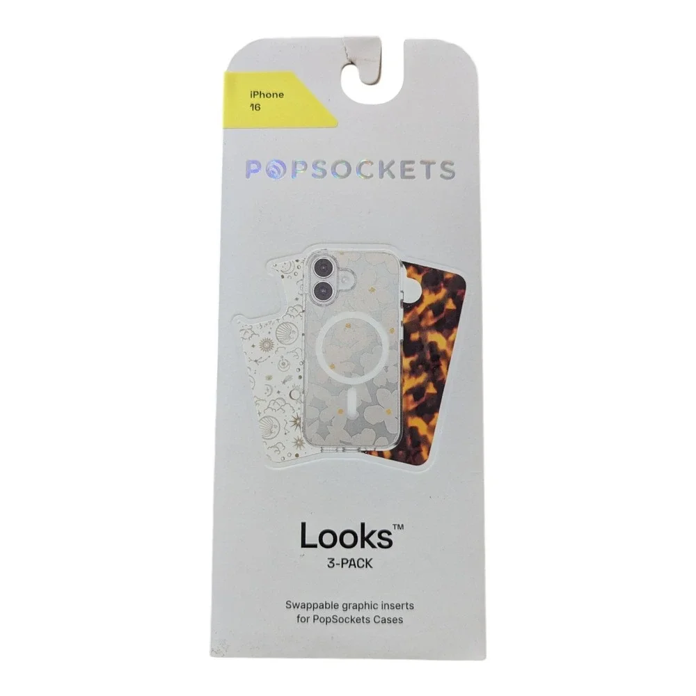 D6. Looks Popsockets Swappable‎ Graphic Inserts LOOKS 3-pack For 16